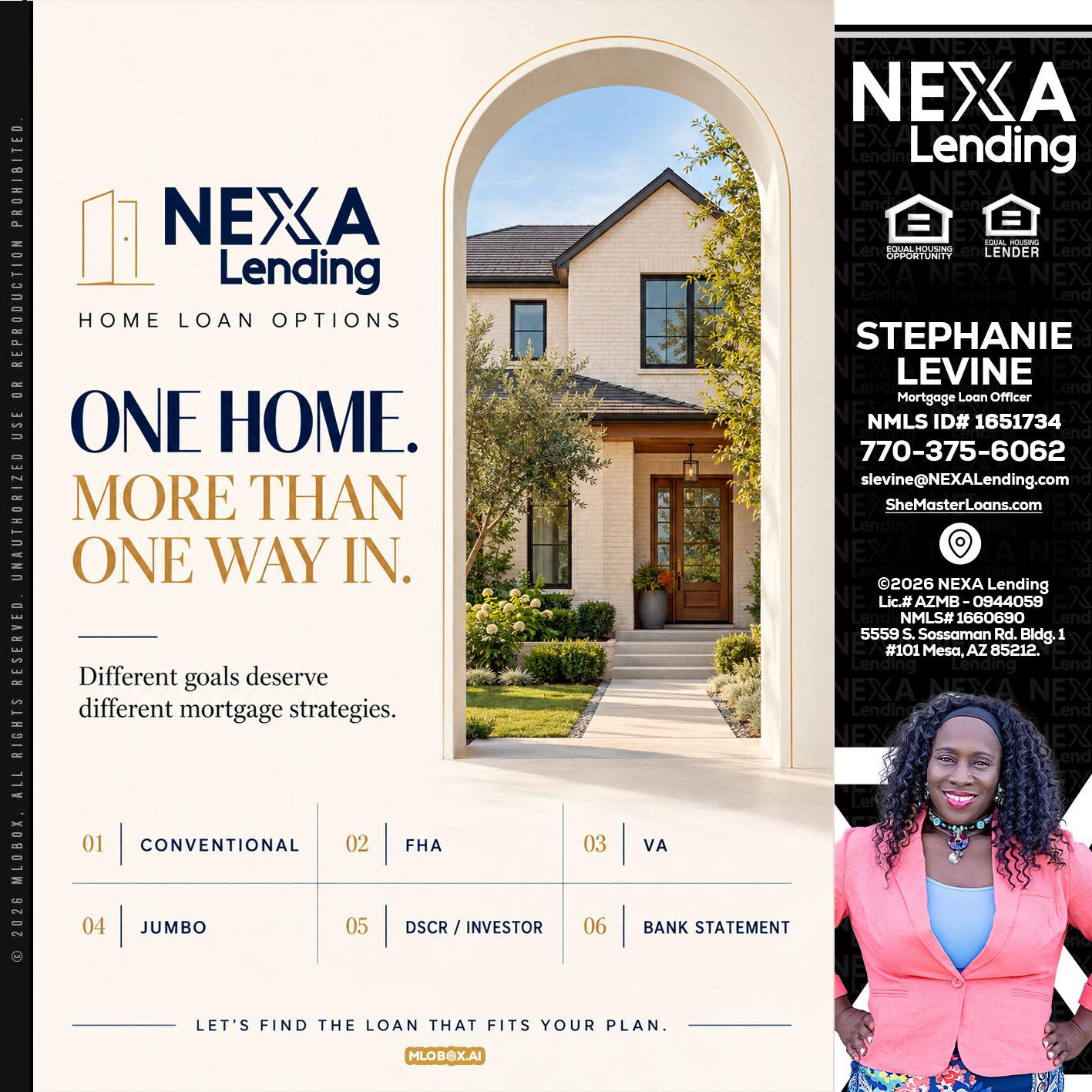 ONE HOME - Stephanie Levine -Mortgage Loan Officer