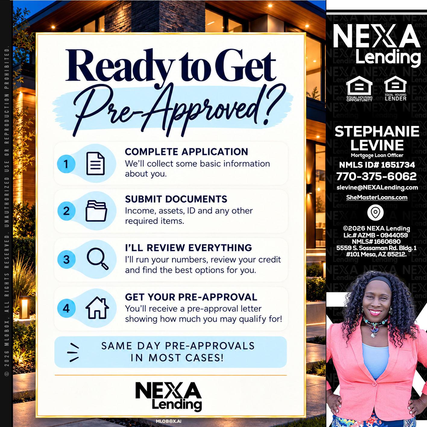 ready to get - Stephanie Levine -Mortgage Loan Officer